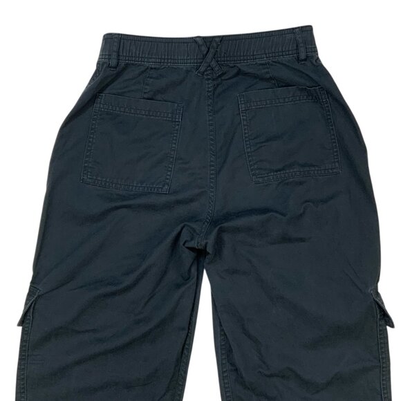 Abercrombie & Fitch Womens Cargo Pant 4 27 Black High Rise Straight Leg Academia - Picture 8 of 12